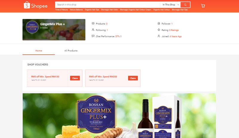 Shopee GingerMix Plus Health Drink